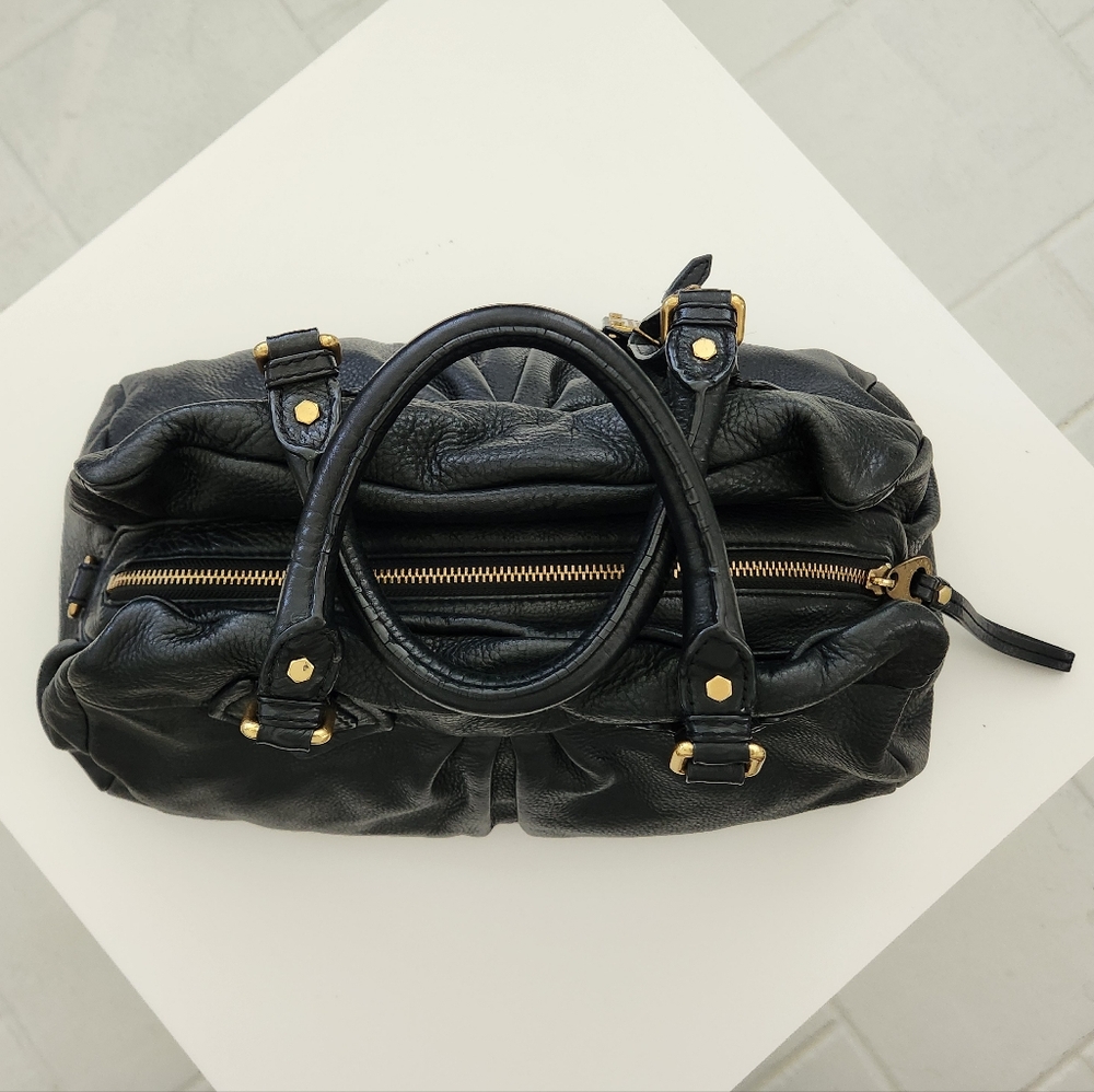 Marc by Marc Jacobs Leather Handbag EUC - black with gold hardware - Picture 6 of 16